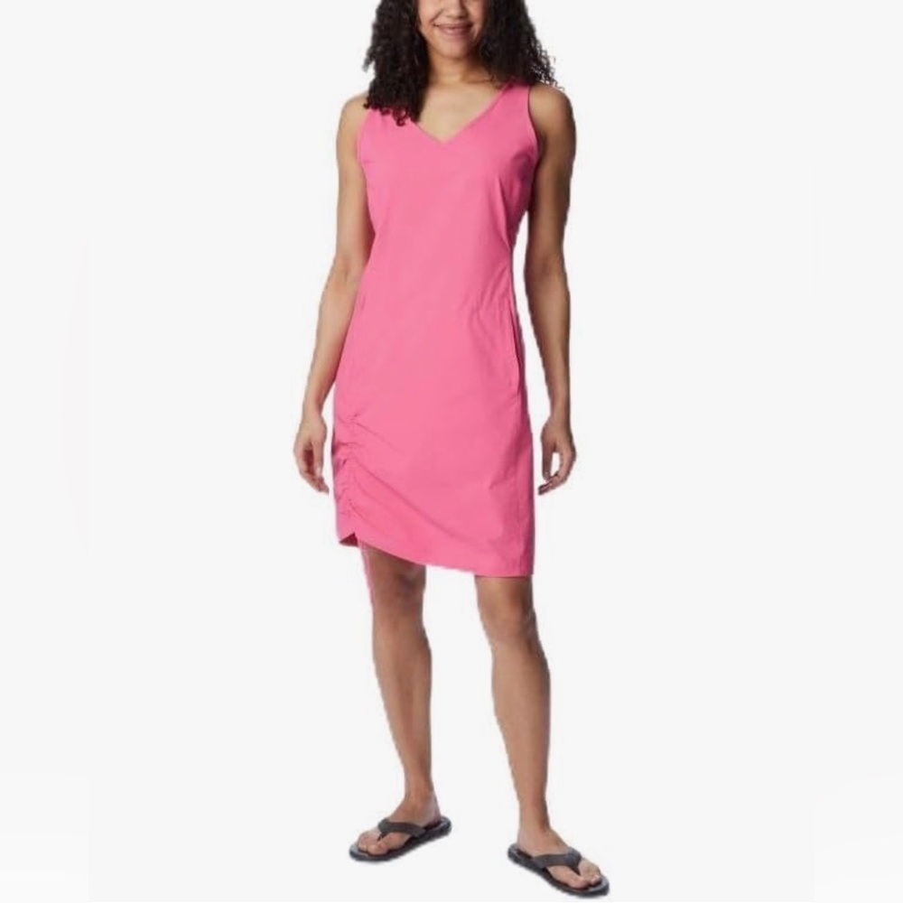 NWT Columbia Omni-shield Anytime Casual lll hot pink sleeveless shift dress 2X